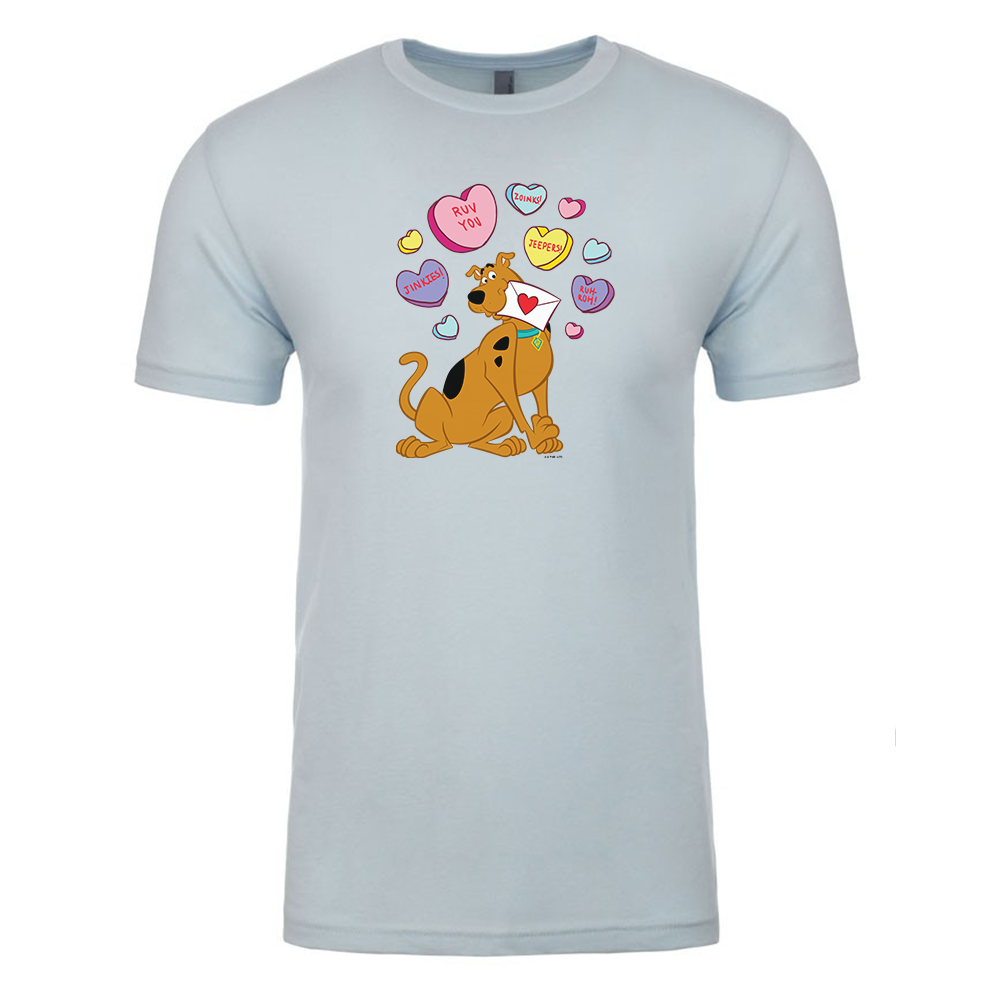 Scooby-Doo Candy Hearts Adult Short Sleeve T-Shirt