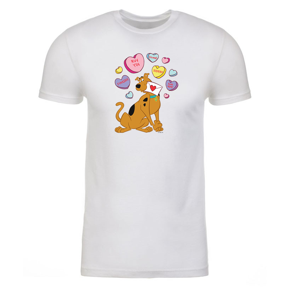 Scooby-Doo Candy Hearts Adult Short Sleeve T-Shirt