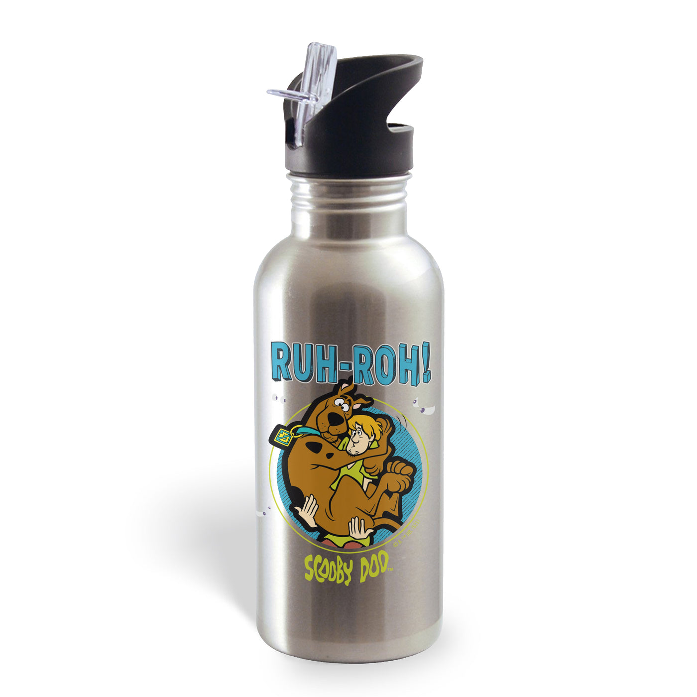 Scooby-Doo Ruh-Roh 20 oz Screw Top Water Bottle with Straw