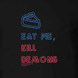 Supernatural Eat Pie, Kill Demons Adult Short Sleeve T-Shirt