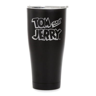 Tom and Jerry BW Logo Laser Engraved SIC Tumbler