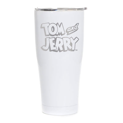 Tom and Jerry BW Logo Laser Engraved SIC Tumbler