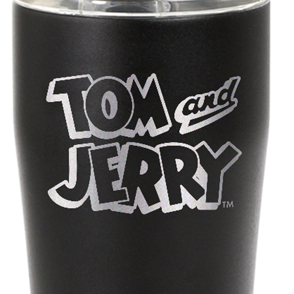 Tom and Jerry BW Logo Laser Engraved SIC Tumbler