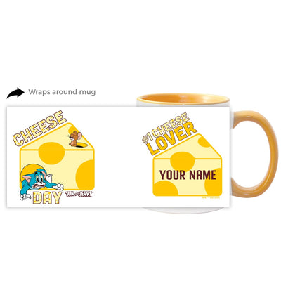 Tom and Jerry I Love Cheese Personalized Two-Tone Mug