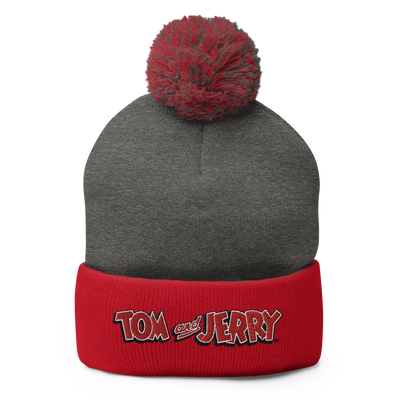 Tom and Jerry  Logo Pom Pom Knit Beanie