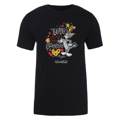 Tom and Jerry Love You More Than Cheese Adult Short Sleeve T-Shirt