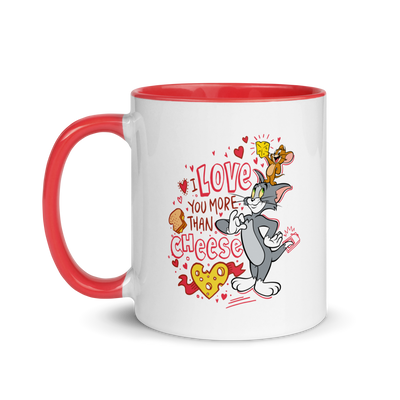 Tom and Jerry Love You More Than Cheese Two-Tone Mug