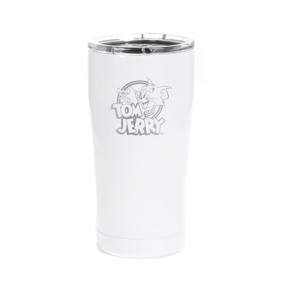 Tom and Jerry Logo Laser Engraved SIC Tumbler