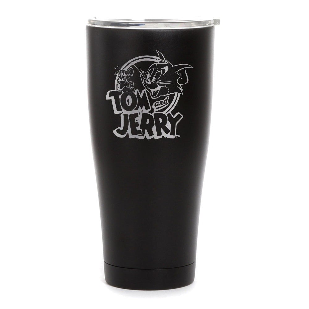 Tom and Jerry Logo Laser Engraved SIC Tumbler