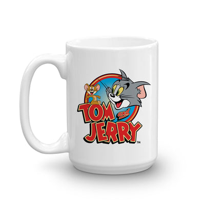 Tom and Jerry Logo White Mug