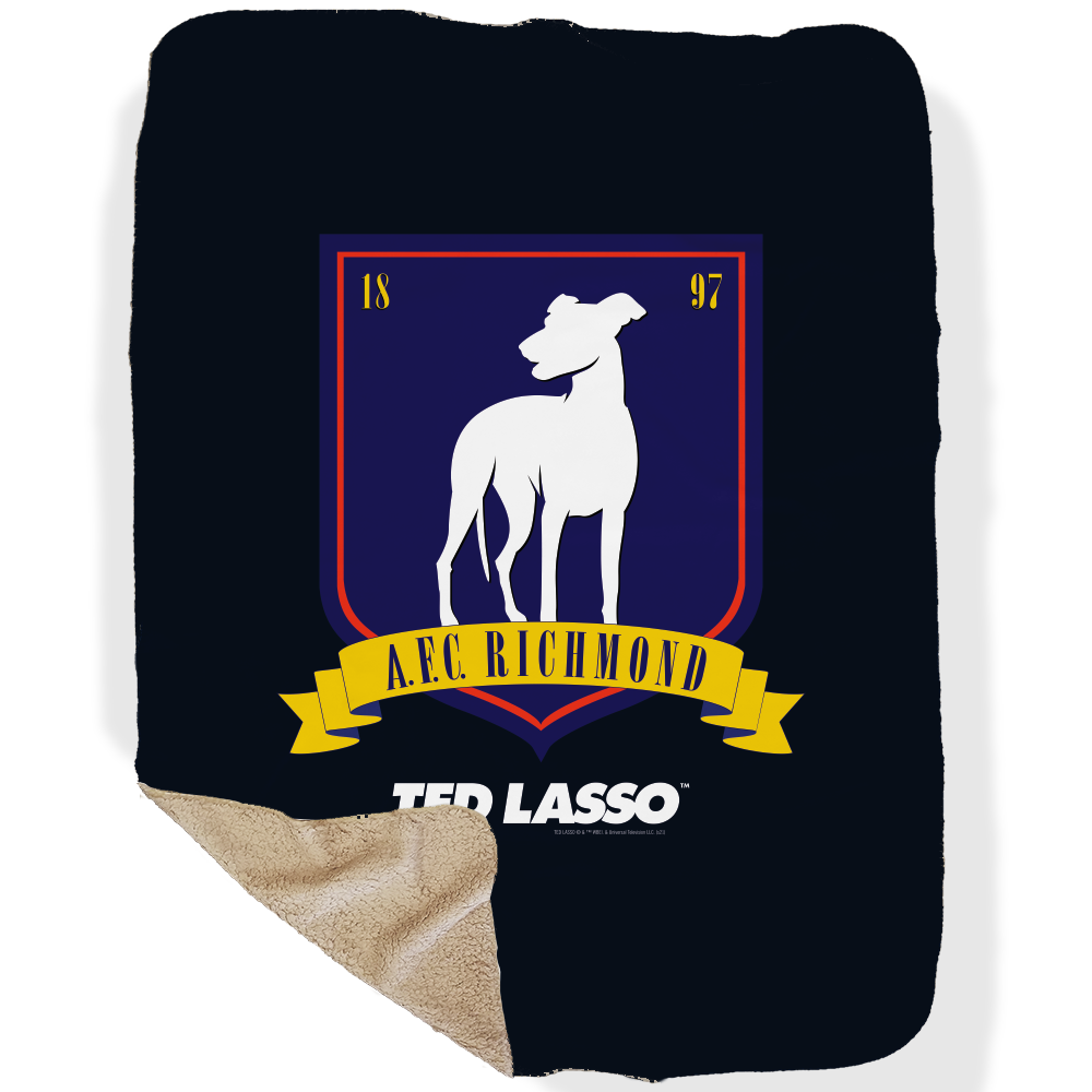 Ted Lasso A.F.C. Richmond Crest Sherpa Blanket