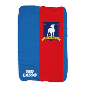 Ted Lasso A.F.C. Richmond Crest Striped Sherpa Blanket
