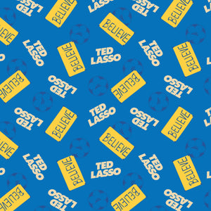 Ted Lasso Believe Pattern Sherpa Blanket