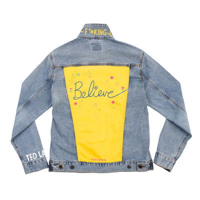 Exclusive Ted Lasso Keeley Believe Hand-Painted Denim Jacket by Wren+Glory