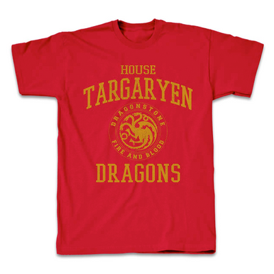 Game of Thrones Targaryen Dragons Adult Short Sleeve T-Shirt