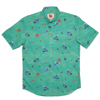 Tom and Jerry Brawl-B-Q Button Down Shirt