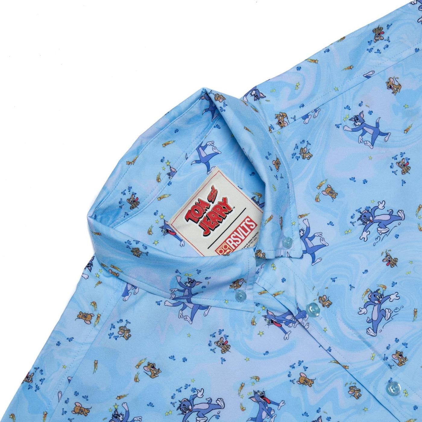 Tom and Jerry Dazed and Confused Button Down Shirt