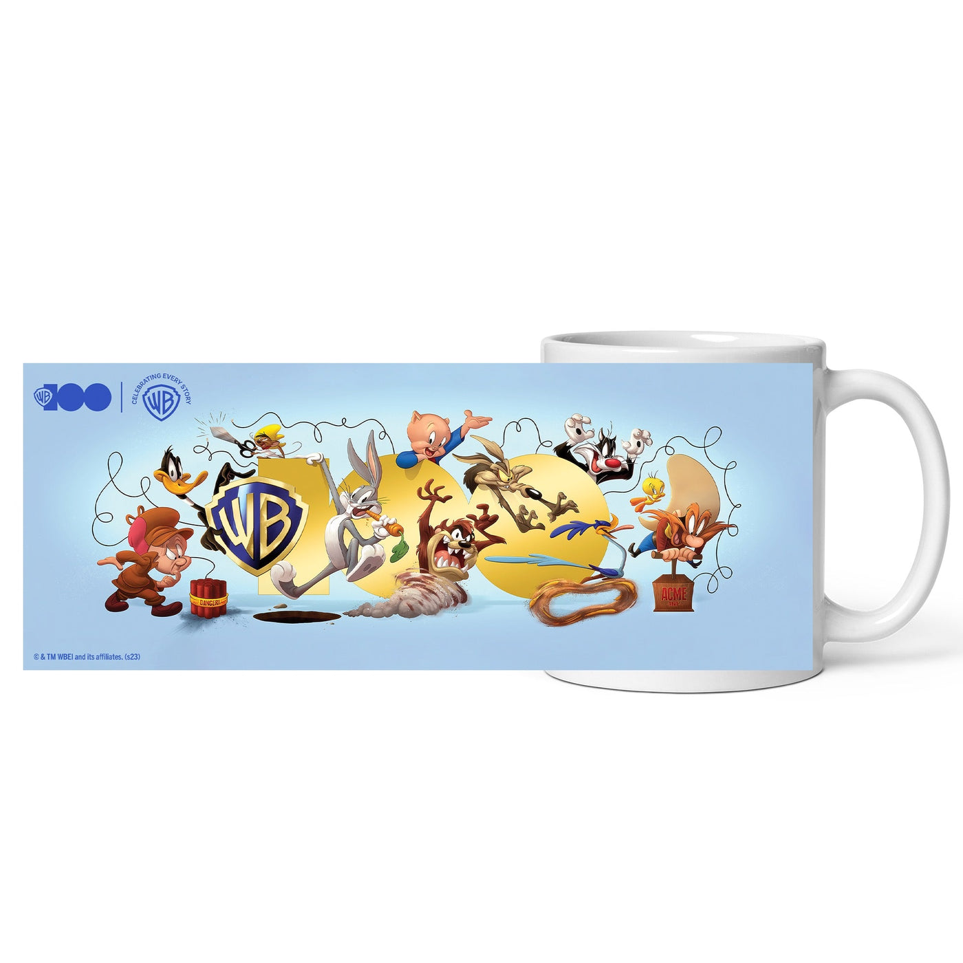 Exclusive WB 100 Gold Logo Looney Tunes Mug