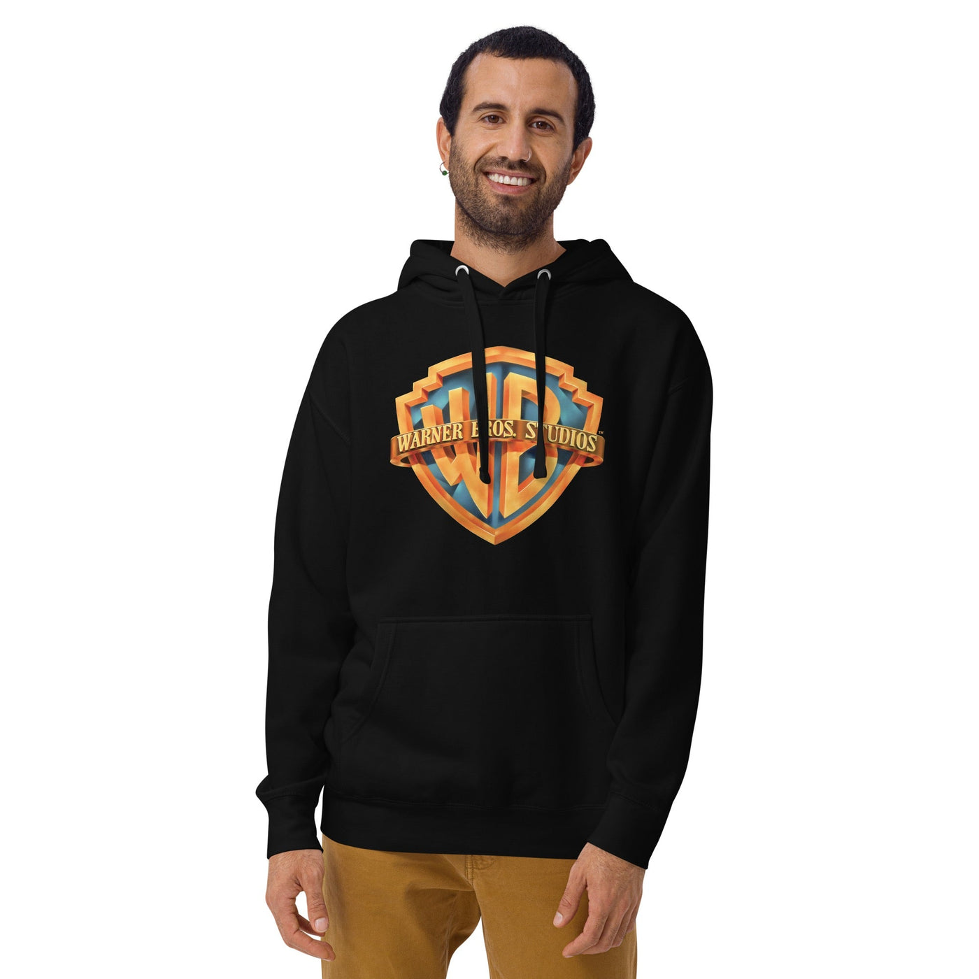 WB 100 Modern Blockbuster Era Shield Fleeced Hooded Sweatshirt