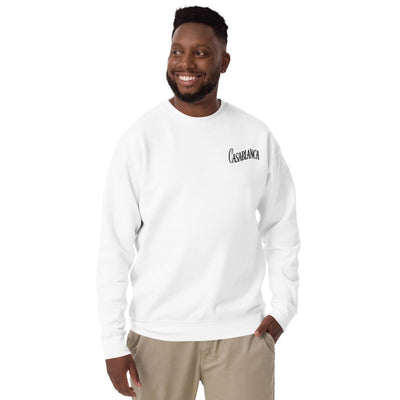 WB100 Casablanca Quotes Embroidered Fleece Crewneck Sweatshirt