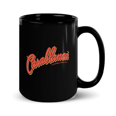 WB100 Casablanca Rick's Cafe Americain Black Mug