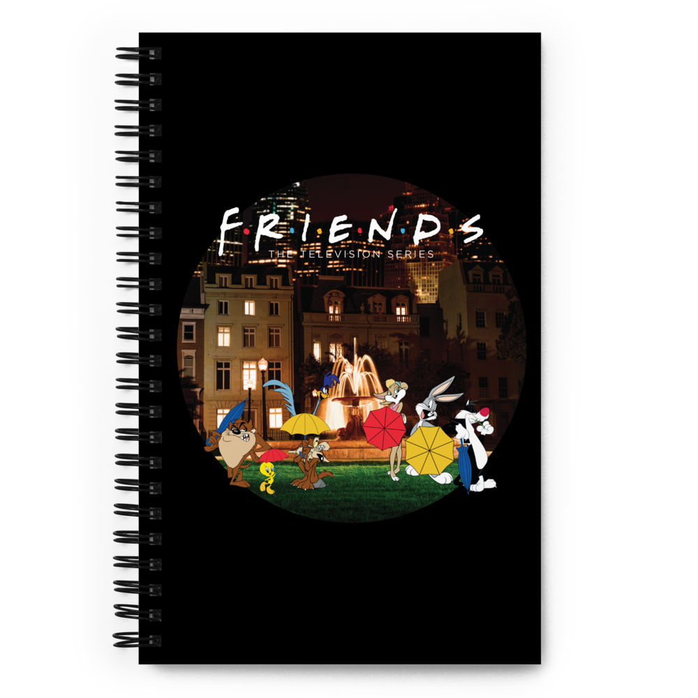 WB 100 Looney Tunes x Friends Intro Scene Spiral Notebook