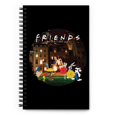 WB 100 Looney Tunes x Friends Intro Scene Spiral Notebook