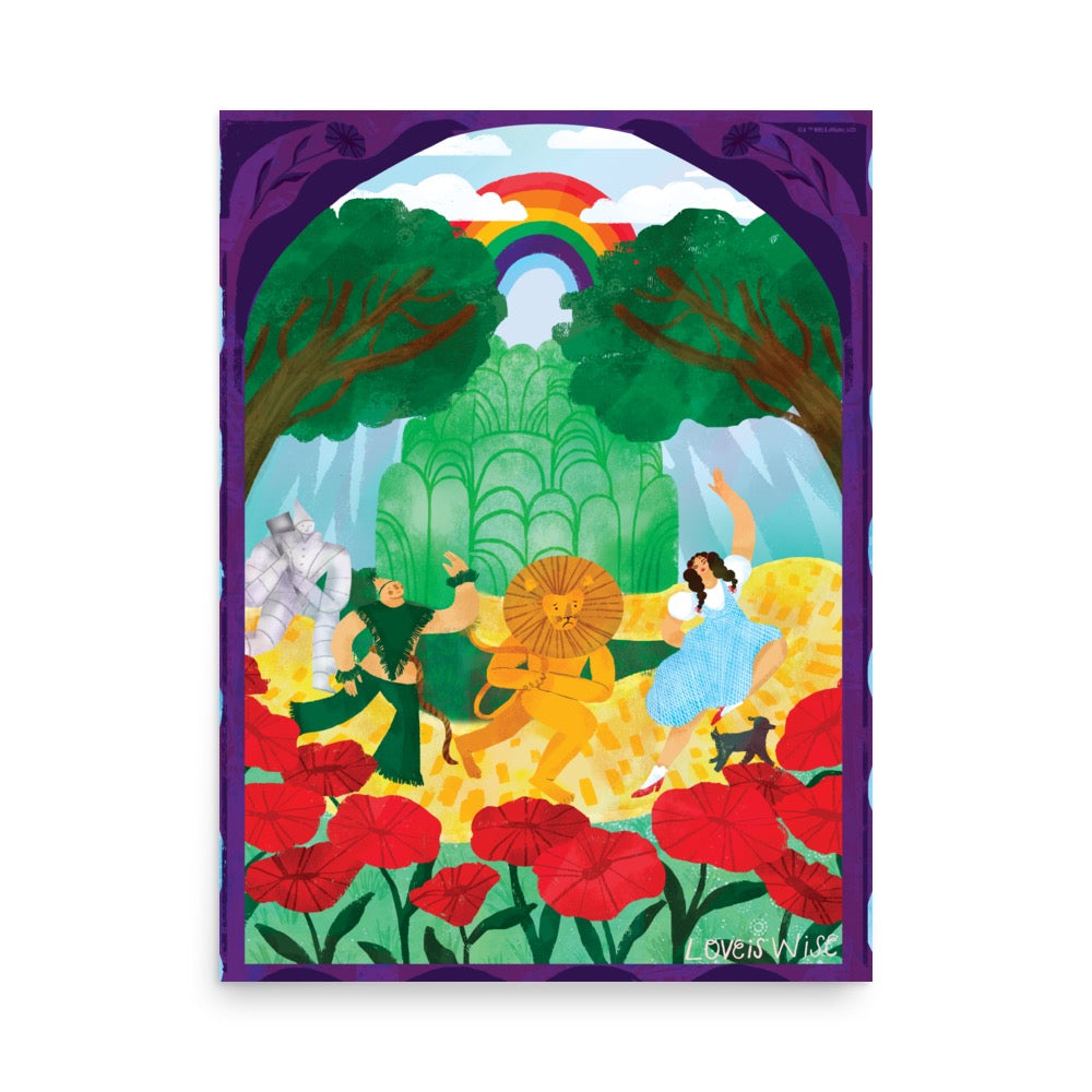 WB 100 Artist Series Loveis Wise The Wizard of Oz Premium Satin Poster