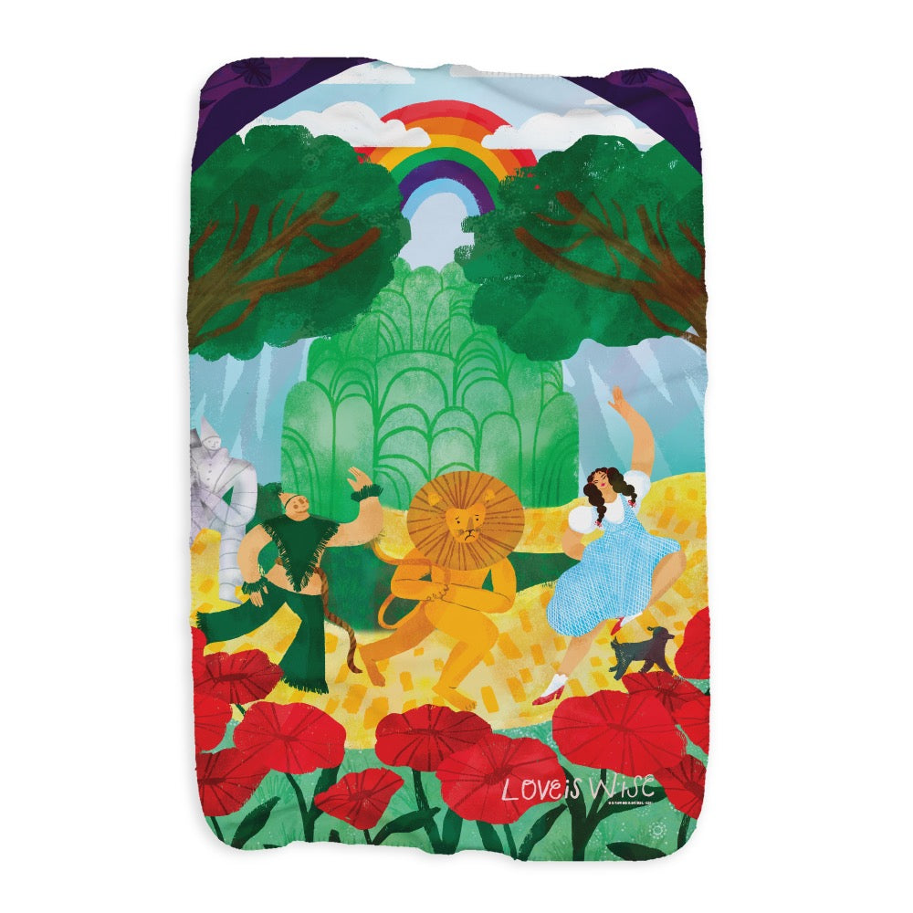 WB 100 Artist Series Loveis Wise The Wizard of Oz Sherpa Blanket