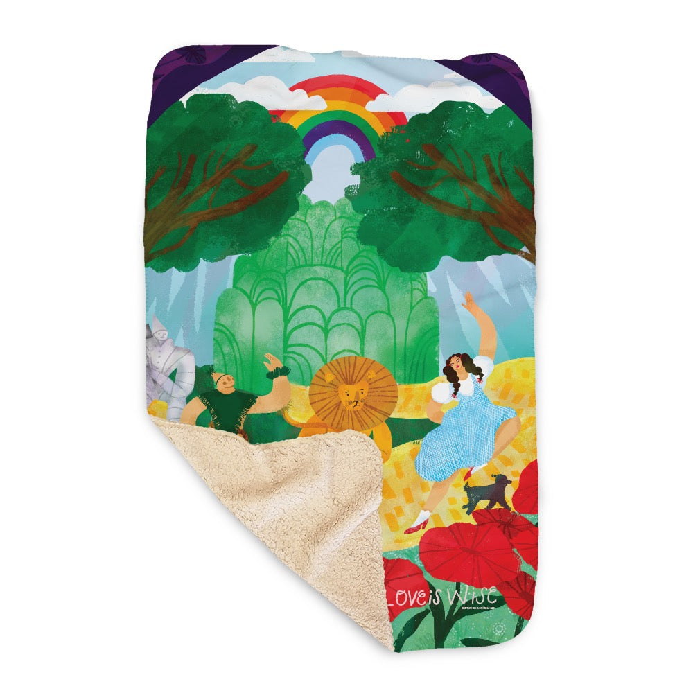 WB 100 Artist Series Loveis Wise The Wizard of Oz Sherpa Blanket