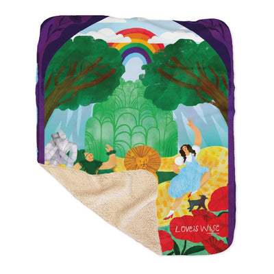 WB 100 Artist Series Loveis Wise The Wizard of Oz Sherpa Blanket