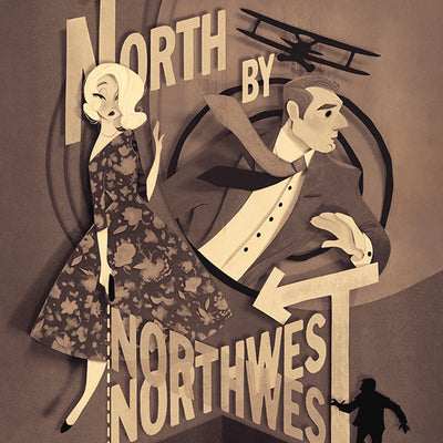 WB100 North by Northwest Premium Satin Poster