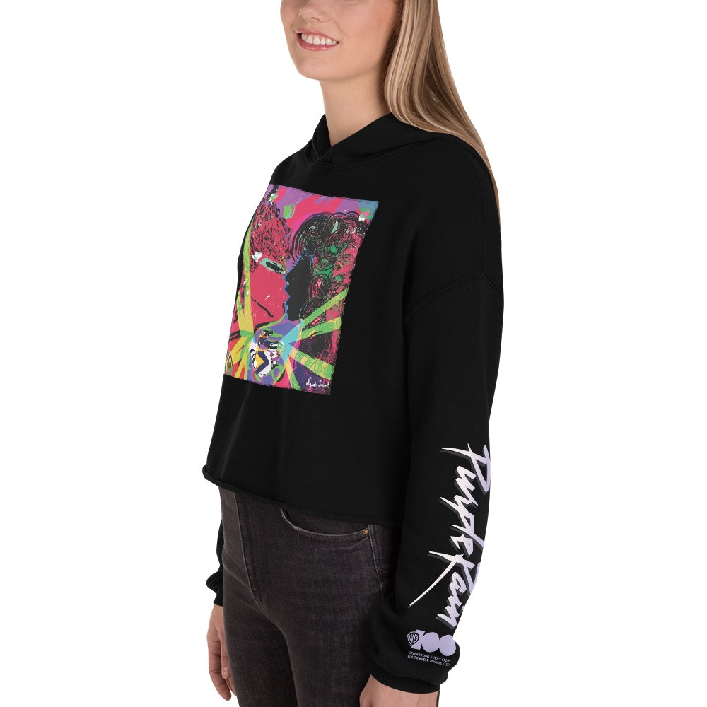 WB 100 Artist Series Ngadi Smart Purple Rain Cropped Hoodie
