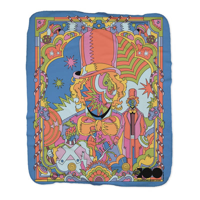 WB 100 Artist Series Raul Urias Willy Wonka and The Chocolate Factory Sherpa Blanket