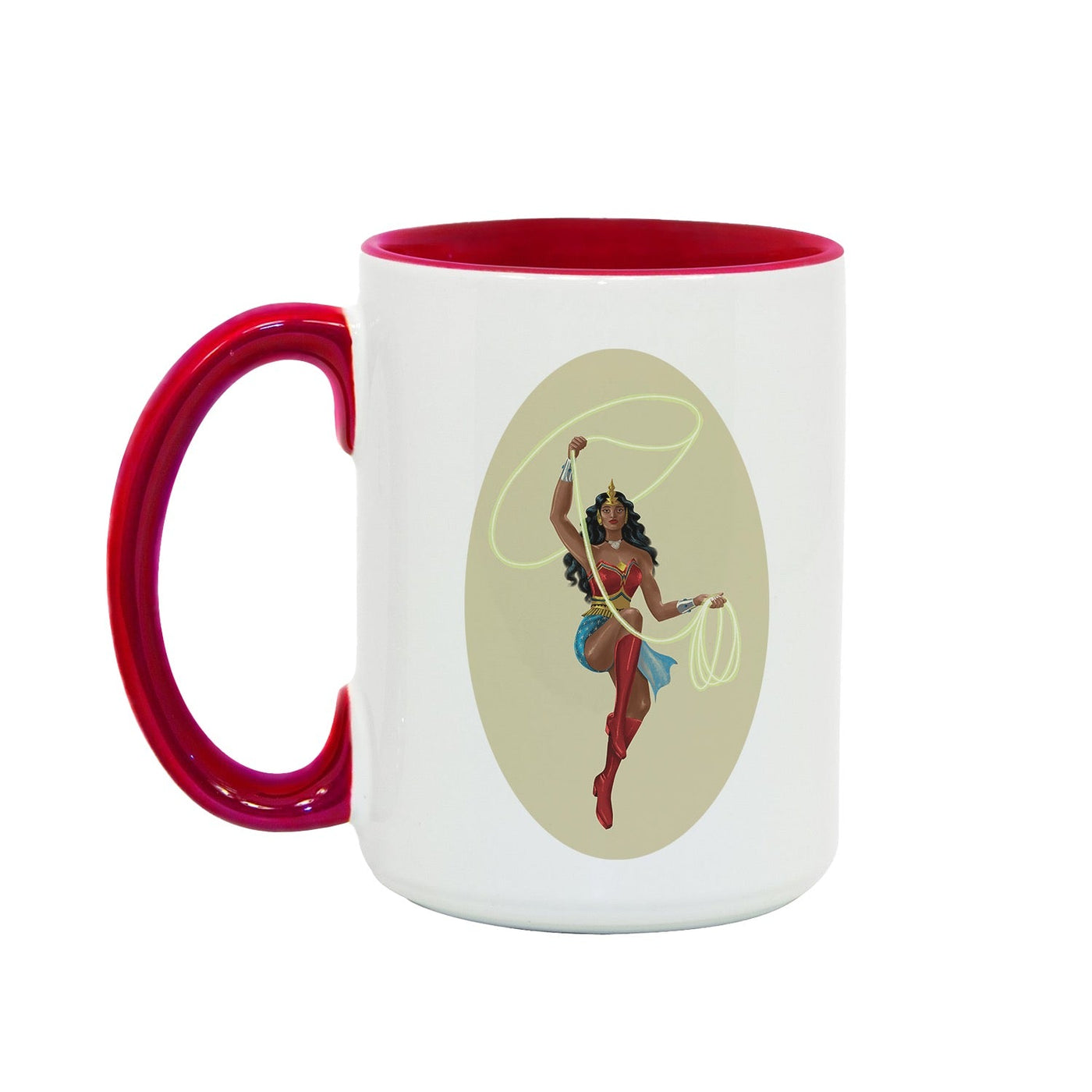 WB 100 Artist Series Shyama Golden Wonder Woman Two-Tone Mug