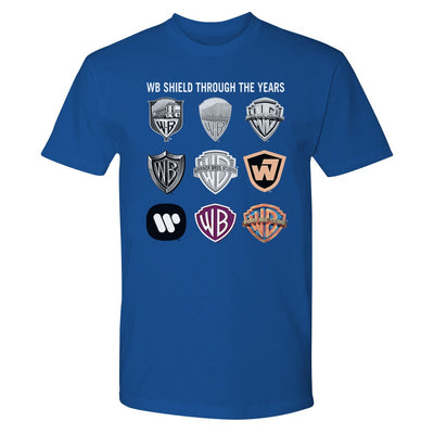WB 100 Shields Throughout the Years Adult Short Sleeve T-Shirt