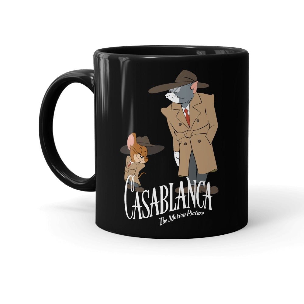 WB 100 Tom and Jerry x Casablanca Black Mug