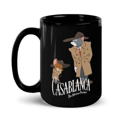 WB 100 Tom and Jerry x Casablanca Black Mug