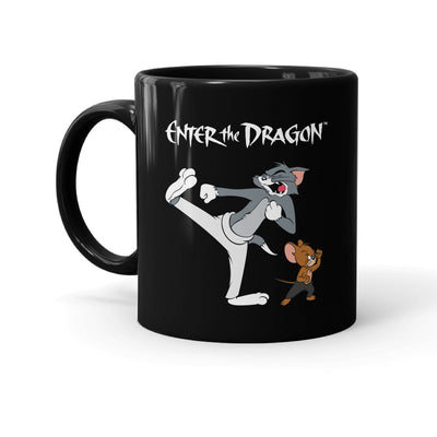 WB 100 Tom and Jerry x Enter the Dragon Black Mug