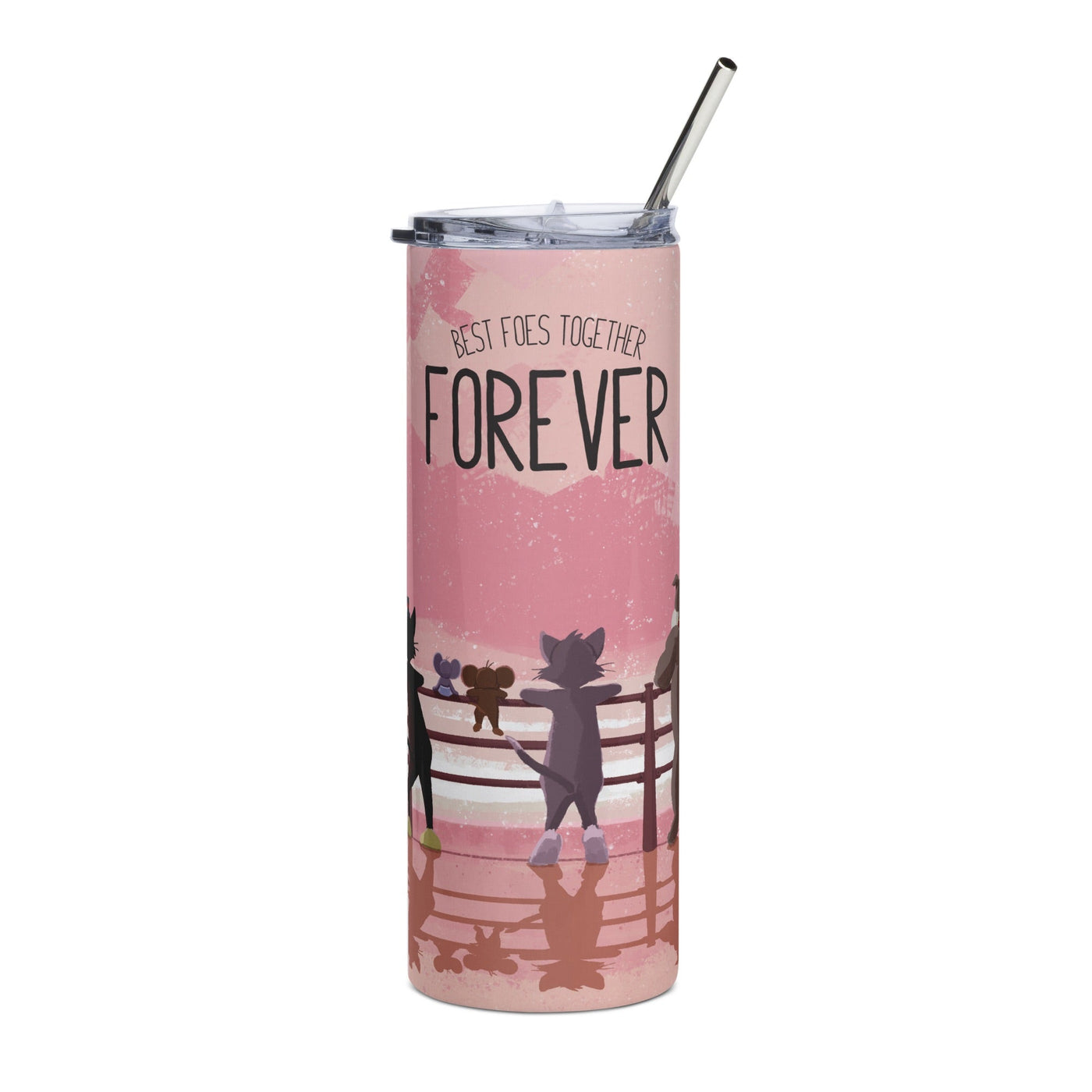 Tom and Jerry Sunset Scene Skinny Tumbler