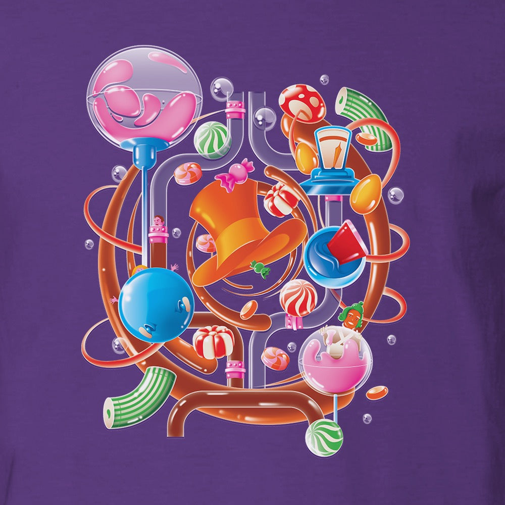 WB 100 Willy Wonka and the Chocolate Factory Adult T-Shirt