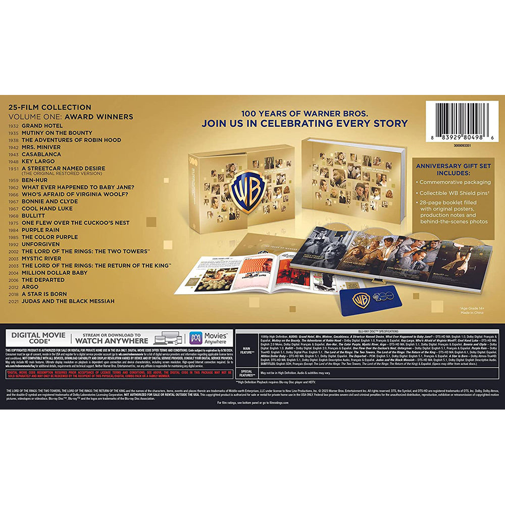 WB 100th 25-Film Collection: Volume One - Award Winners (Blu-ray + Digital)