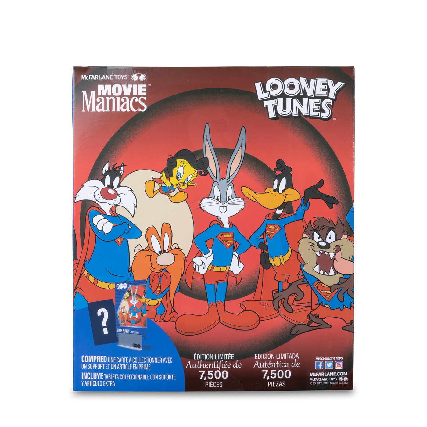 WB 100 Bugs Bunny as Superman 7 Inch Movie Maniacs Figure by McFarlane