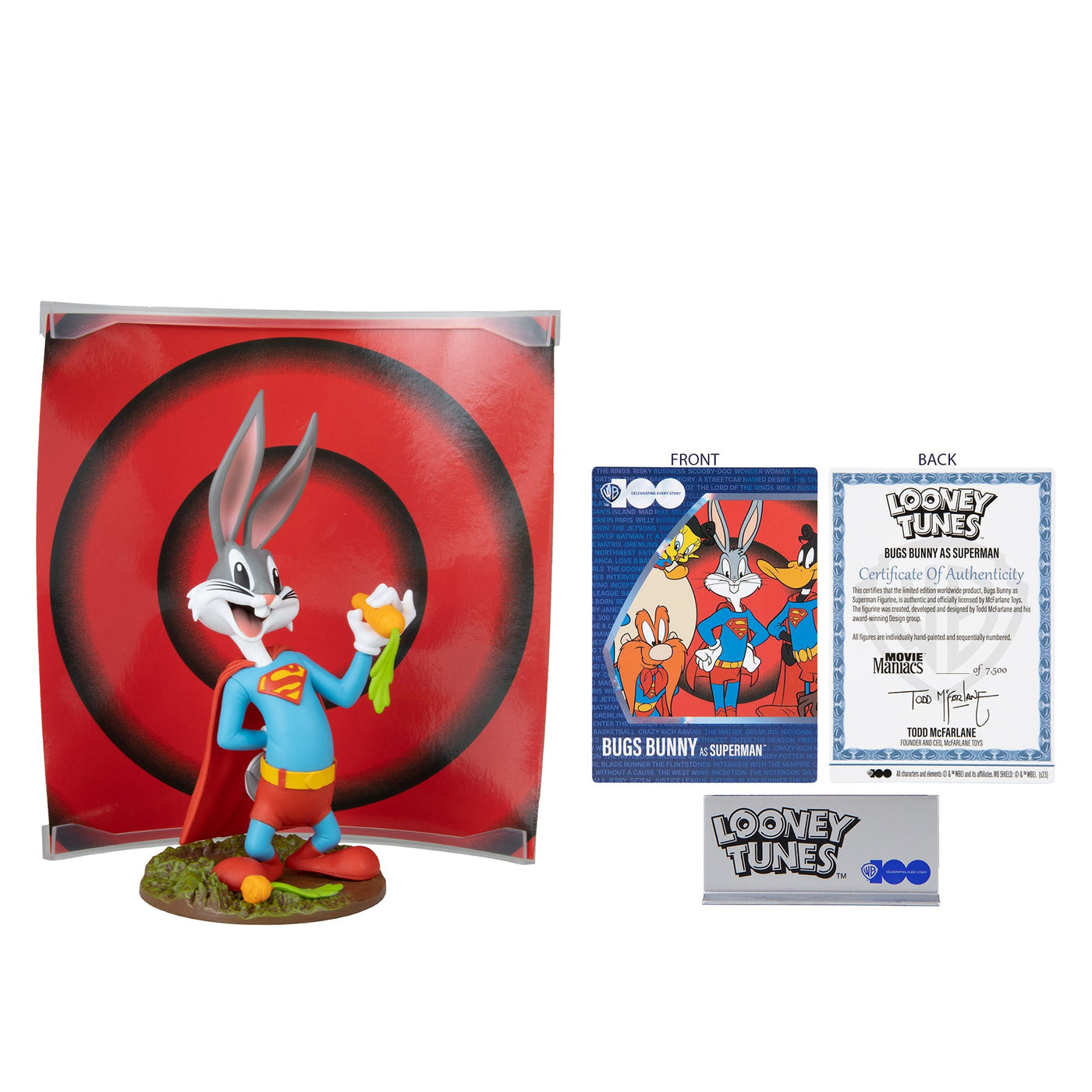 WB 100 Bugs Bunny as Superman 7 Inch Movie Maniacs Figure by McFarlane