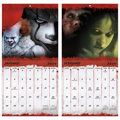 Horror 16-Month 2024 Wall Calendar