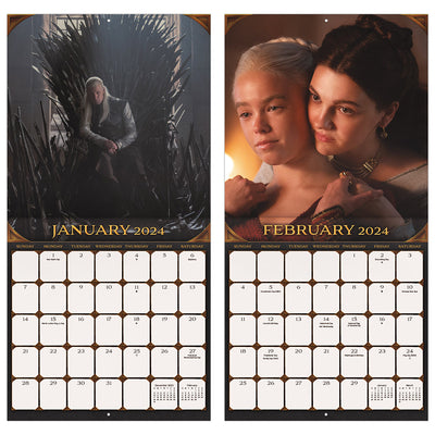 House of the Dragon 16-Month 2024 Wall Calendar
