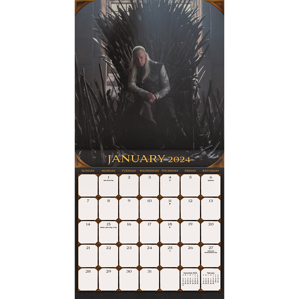 House of the Dragon 16-Month 2024 Wall Calendar