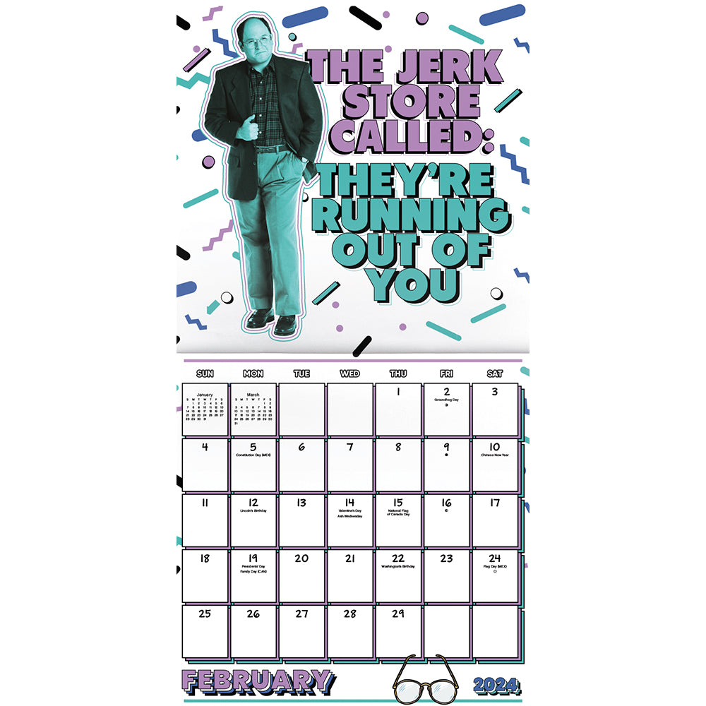 WB 100 Seinfeld 16-Month 2024 Wall Calendar