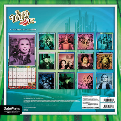 The Wizard of Oz 16-Month 2024 Wall Calendar