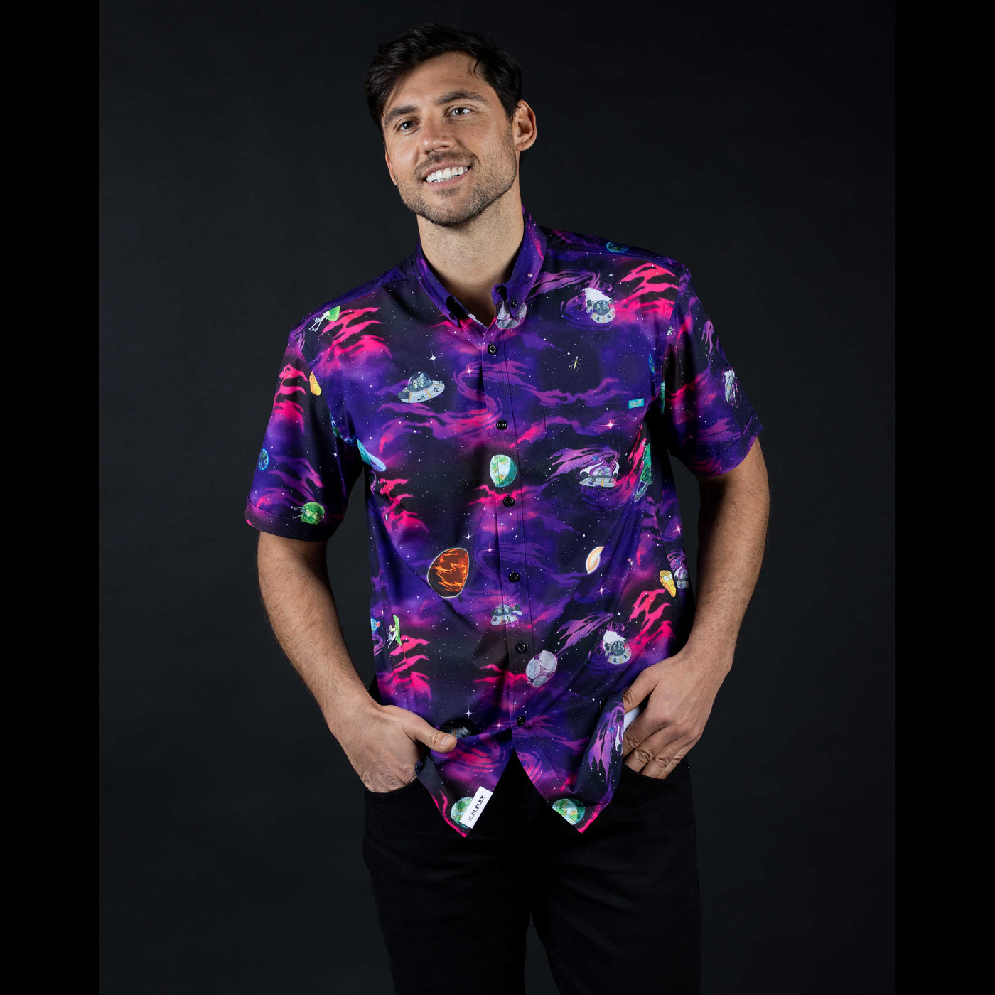 RSVLTS Rick and Morty Space KUNUFLEX Short Sleeve Shirt